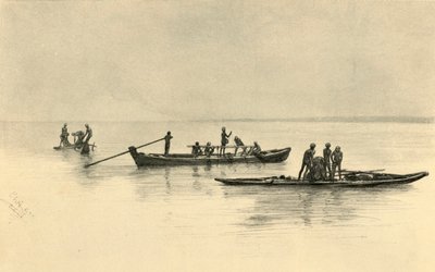 Kalastusveneet, Ceylon, 1898. tekijältä Christian Wilhelm Allers