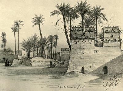 Talot Nagadassa, Egyptissä, 1898. tekijältä Christian Wilhelm Allers