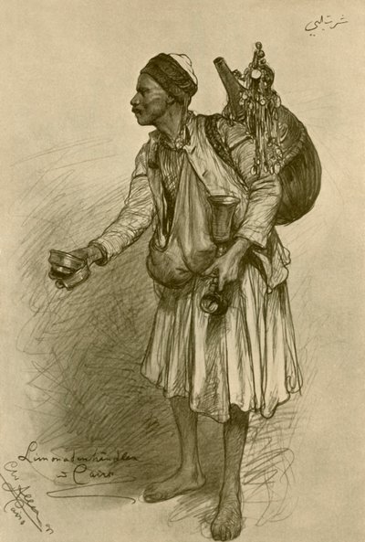 Limonadimyyjä, Kairo, Egypti, 1898. tekijältä Christian Wilhelm Allers