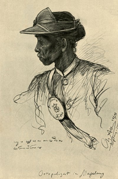 Poliisi, Magalang, Java, 1898. tekijältä Christian Wilhelm Allers