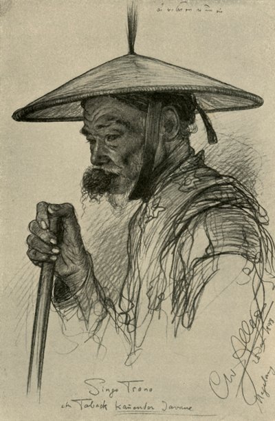 Singo Trono - mies purutupakka, Magelang, Java, 1898. tekijältä Christian Wilhelm Allers