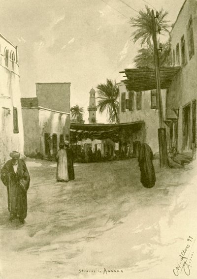 Katu Aswanissa, Egyptissä, 1898. tekijältä Christian Wilhelm Allers