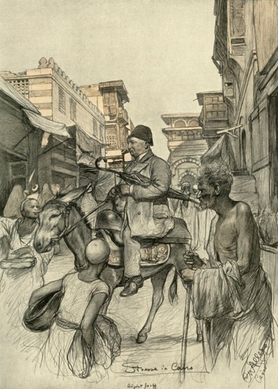 Katu Kairossa, 1898. tekijältä Christian Wilhelm Allers