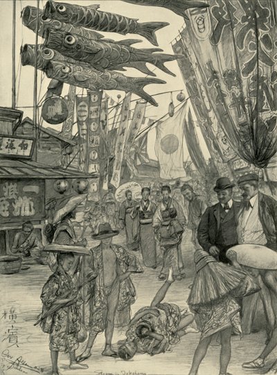 Katukuva, Yokohama, Japani, 1898. tekijältä Christian Wilhelm Allers