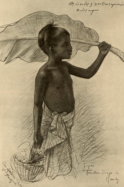 Tamilipoika, Kandy, Ceylon, 1898. tekijältä Christian Wilhelm Allers
