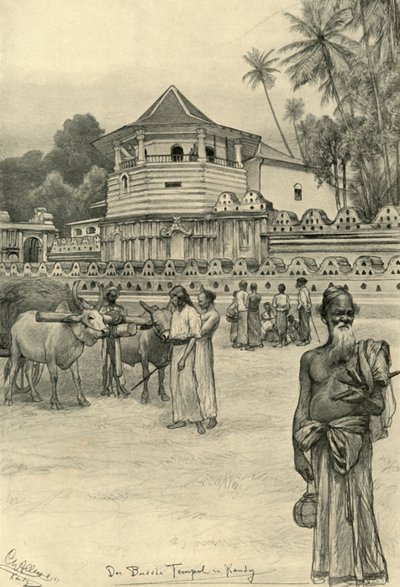 The Temple of the Tooth, Kandy, Ceylon, 1898. tekijältä Christian Wilhelm Allers