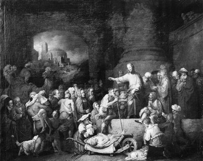 Kristus parantaa sairaita, 1742. tekijältä Christian Wilhelm Ernst Dietrich