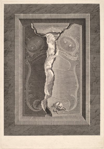 Madame Langhansin hauta tekijältä Christian von Mechel and Bartholomäus Hübner, after Johannes August Nahl, the Younger