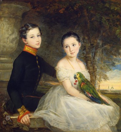 Lapset ja papukaija par Robertson, Christina (1796-1854) tekijältä Christina Robertson