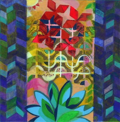 Meditaatio 14, k. 2017 (akryyli paneelille). tekijältä Christina Saj
