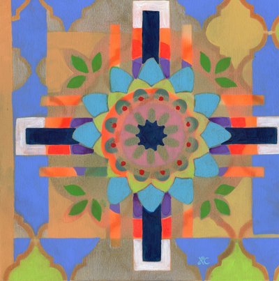 Meditaatio 25, k. 2017 akryyli paneelille tekijältä Christina Saj