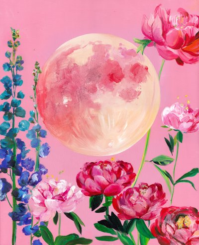 Pink Moon Garden tekijältä Christine Lindstrom
