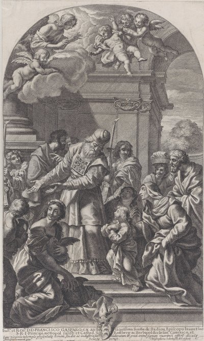 Neitsyen esittely temppelissä, 1670-80. tekijältä Christof Lederwasch