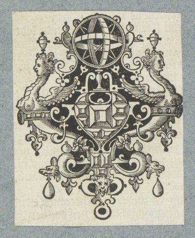 Ornamentti jalokivillä ja taivaanpallolla tekijältä Christoffel van Sichem (II) (possibly)