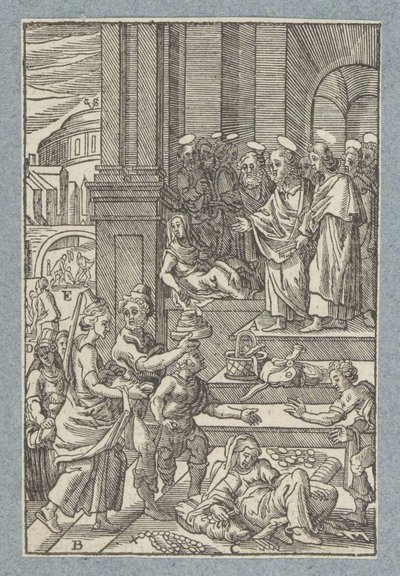 Ananias ja Sapphira tekijältä Christoffel van Sichem (II)
