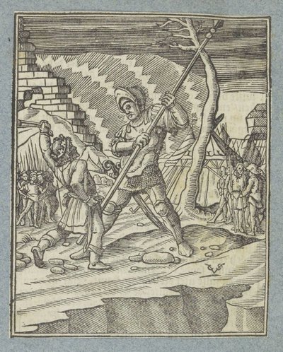Daavid kukistaa Goljatin tekijältä Christoffel van Sichem (II)
