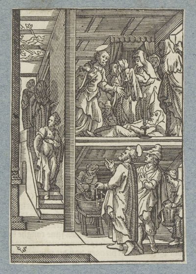 Renaixement de Dorcas (Tabita)finès tekijältä Christoffel van Sichem (II)
