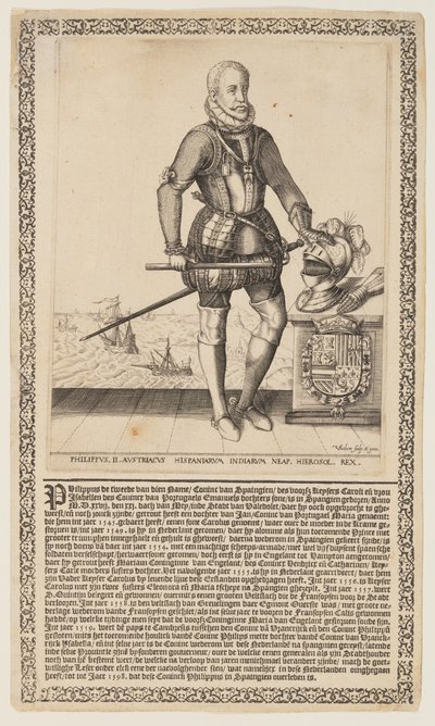 Filip II, Espanjan kuningas tekijältä Christoffel van Sichem I