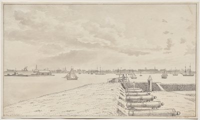 Näkymä akusta kohti kaupunkia tekijältä Christoffer Wilhelm Eckersberg