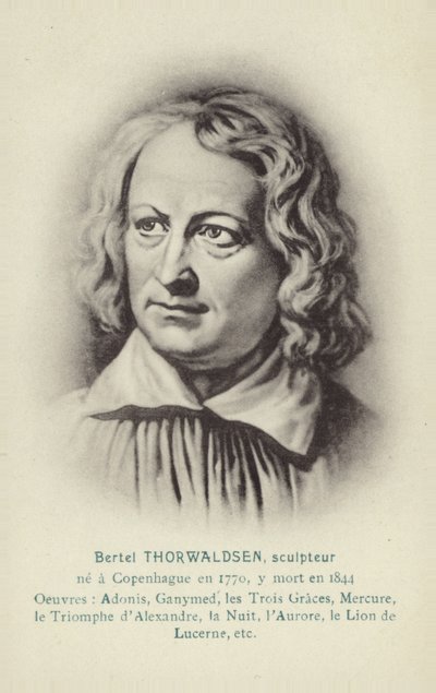Bertel Thorvaldsen, tanskalainen kuvanveistäjä tekijältä Christoffer Wilhelm Eckersberg