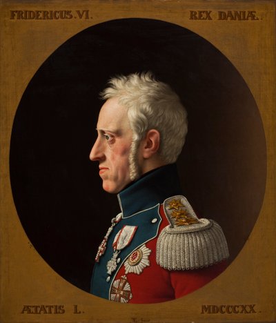 Frederick VI:n muotokuva Tanskasta 1768-1839, 1839. tekijältä Christoffer Wilhelm Eckersberg