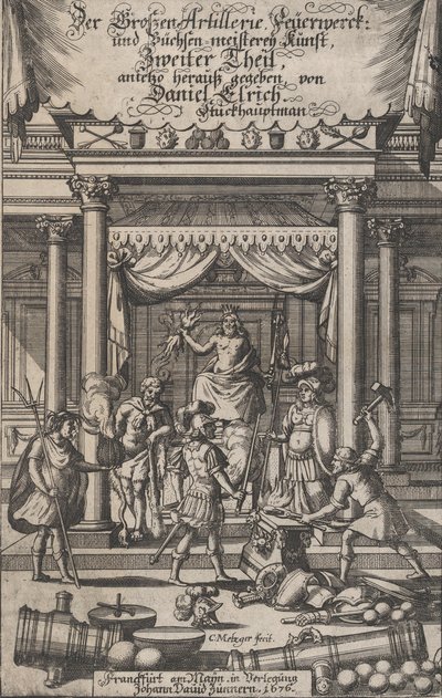 Nimilehti, "Suuri tykistö ilotulitus...", 1676. tekijältä Christoph Metzger