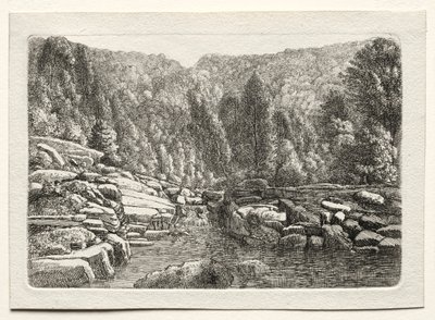 Vesi vuoristossa, n. 1790-1800. tekijältä Christoph Nathe
