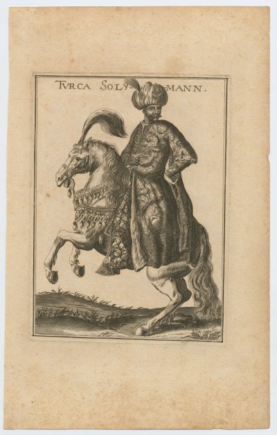 Suleiman II 1642-1691, Ottomaanien valtakunnan sulttaani, 1710 tekijältä Christoph Wiegel