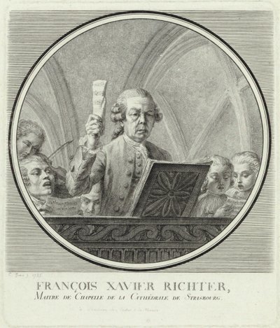 Säveltäjä Franz Xaver Richterin muotokuva 1709-1789, 1785. tekijältä Christophe Guerin