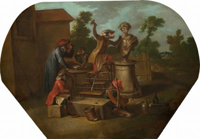 Singerie: Kuvanveistäjä, n. 1739. tekijältä Christophe Huet
