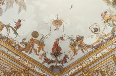 Grande Singerie, yksityiskohta, n. 1735 (seinämaalaus) tekijältä Christophe Huet
