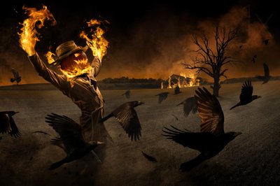 Halloweenin variksenpelättäjien tulimeri tekijältä Christophe Kiciak