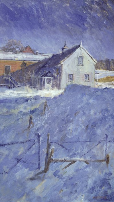 Talvi Silver Lodgessa (öljy kankaalle) tekijältä Christopher Glanville