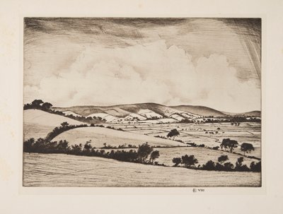 Laakso South Downsissa, pubi. 1925. tekijältä Christopher Richard Wynne Nevinson