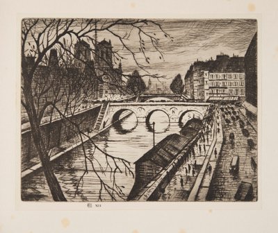 Notre Dame, The Quays of Paris, pubi. 1931. tekijältä Christopher Richard Wynne Nevinson