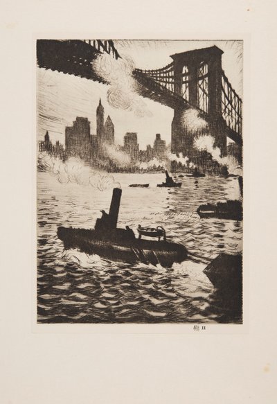 Under Brooklyn Bridge, pubi 1921. tekijältä Christopher Richard Wynne Nevinson