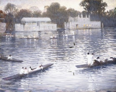Sunnuntai-ilta, Punts on the Thames at Henley, 1924 tekijältä Christopher Richard Wynne Nevinson