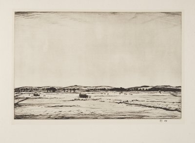 Sussex Downs, julkaisu 1926 (etsaus). tekijältä Christopher Richard Wynne Nevinson