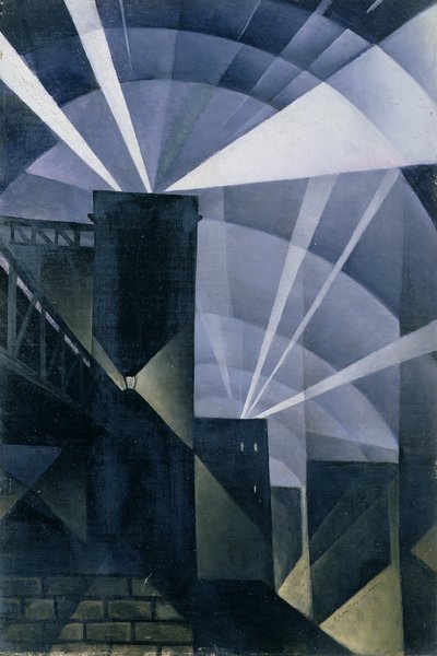 Ensimmäiset valonheittimet Charing Crossissa tekijältä Christopher Richard Wynne Nevinson