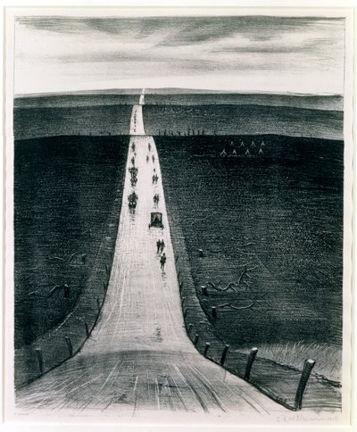 Tie Arrasista Bapaumeen, 1918 tekijältä Christopher Richard Wynne Nevinson