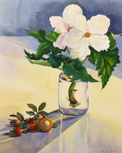 Valkoinen begonia ja ruusunmarjat tekijältä Christopher Ryland