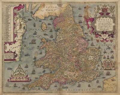 Englanti: Englanti ja Wales, 1579 tekijältä Christopher Saxton