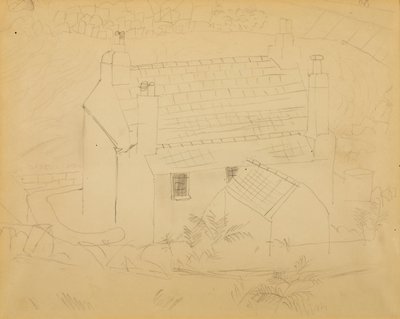 Mökki, Cornwall (kynä paperille) tekijältä Christopher Wood
