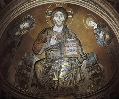 Kristus Majesteetissa. Mosaiikki tekijältä Cimabue