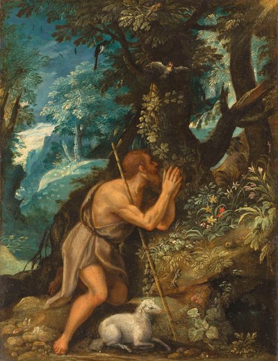 Johannes erämaassa tekijältä Circle of Adam Elsheimer