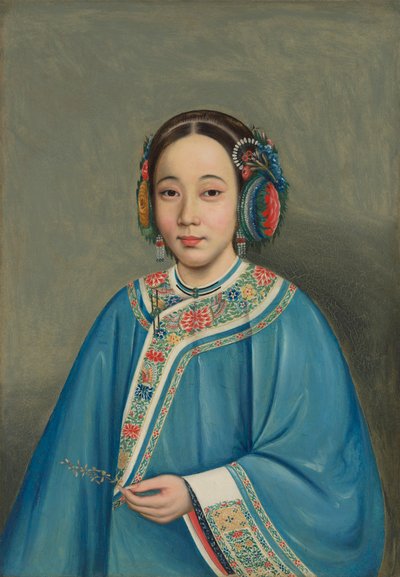 Naisen muotokuva tekijältä Circle of Guan Qiaochang Lam Qua