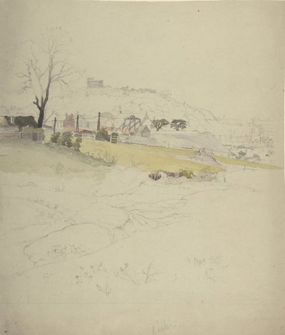 Näkymä Collierysta kaupungin reunalla, 1840-49. tekijältä Circle of John Ruskin.