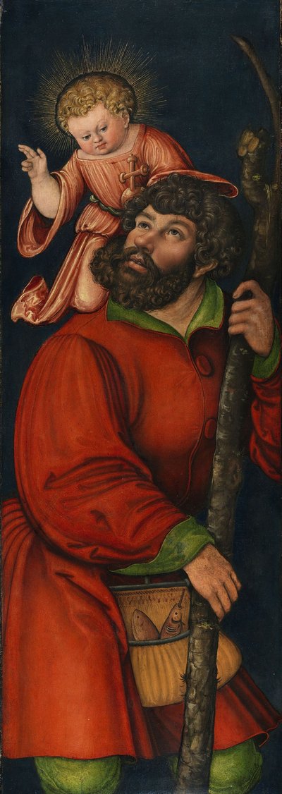 Saksa: Der heilige Christophorus Saint Christopherus tekijältä Circle of Lucas Cranach the Elder