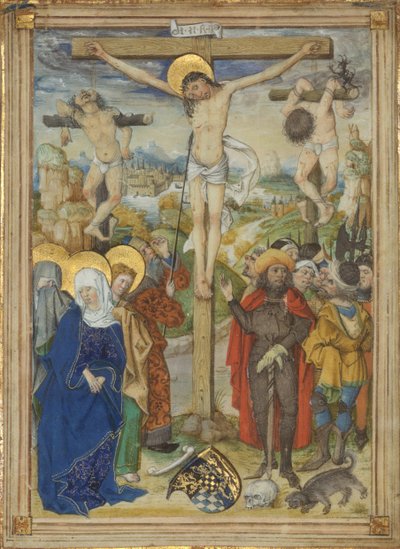 Ristiinnaulitseminen, 1481-82. tekijältä Circle of the Housebook Master