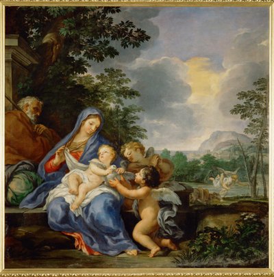 Lepo lennon aikana Egyptiin (maalaus kankaalle) tekijältä Ciro Ferri